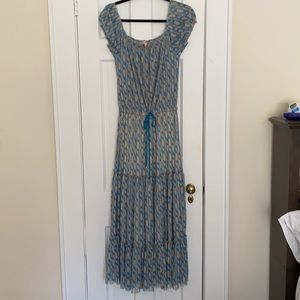 🔥🔥JUICY COUTURE BLUE PAISLEY MAXI DRESS SZ LARGE